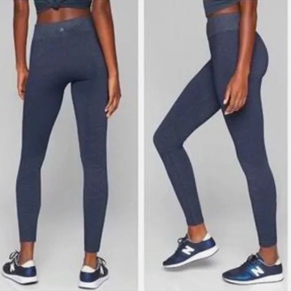 Athleta High Waisted Shimmer Seamless Tights